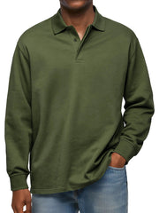 Men's Classic Long Sleeve Polo Shirt - Stylish And Comfortable For Everyday Wear