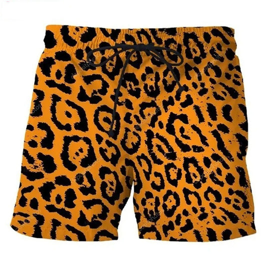 Men's Leopard Print Comfortable Breathable Shorts 03984898P