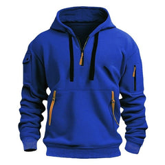Men's Casual Hoodie With Reflective Stripes - Perfect For Outdoor Activities And Everyday Wear