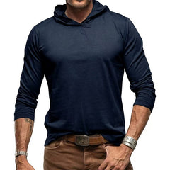 Men's Casual Hooded Long Sleeve T-Shirt - Stylish and Comfortable for Everyday Wear