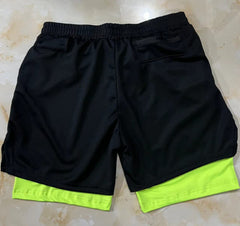 Men's Loose Running Shorts - Double-Layer Design, Multi-Pockets, Athletic/Casual Outdoor Gym Wear