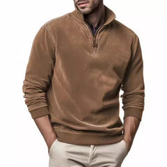 Men's Casual Quarter-Zip Pullover for Everyday Wear