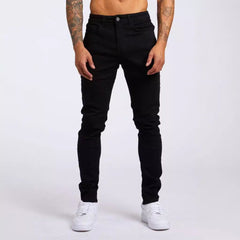 Slim Fit Denim Jeans With Stylish Tattoo Design For Men