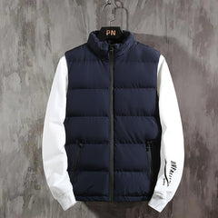 Men's Quilted Puffer Vest - Stylish and Warm Winter Outerwear for Everyday Use