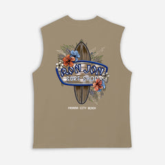Surf-Inspired Graphic Tank Top for Summer Beach Adventures