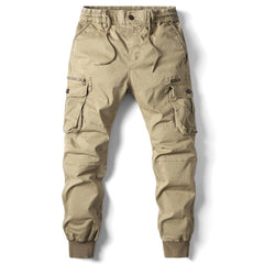 Men's Cargo Pants with Adjustable Waistband and Multiple Pockets for Outdoor Activities
