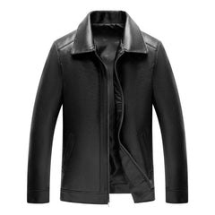 Stylish Men's Leather Jacket for Modern Gentlemen - Perfect for Fall and Winter