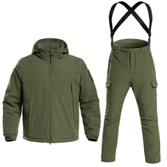 Tactical Outdoor Jacket and Suspender Pants Set - Perfect for All-Weather Adventures