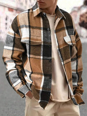 Stylish Plaid Flannel Shirt for Men - Perfect for Casual and Outdoor Wear