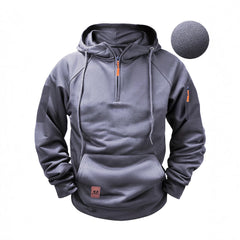 Men's Tactical Hoodie with Orange Zipper Pulls - Perfect for Outdoor Adventures