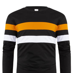 Stylish Long Sleeve T-Shirt with Striped Design for Men