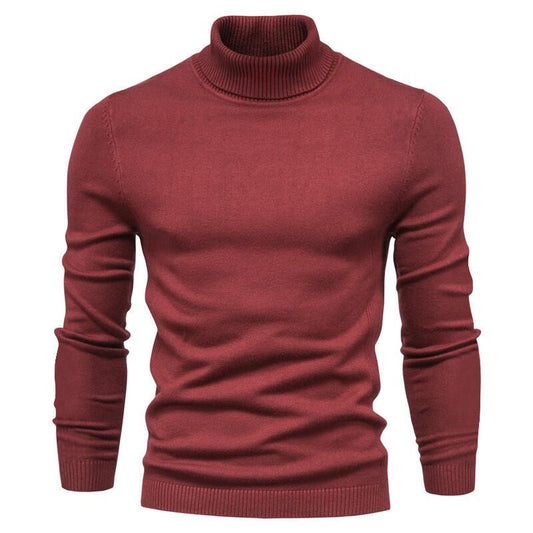 High Neck Knit Sweater for Men - Stylish and Comfortable Winter Wear