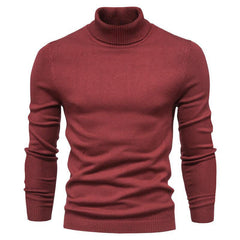 High Neck Knit Sweater for Men - Stylish and Comfortable Winter Wear