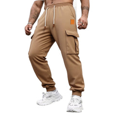 Men's Casual Cargo Jogger Pants with Adjustable Drawstring Waist