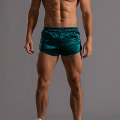 Men's Comfort Satin Elastic Waist Lounge Home Shorts 79573749K