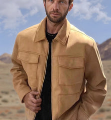 Stylish Gray Jacket With Zipper Closure And Pockets