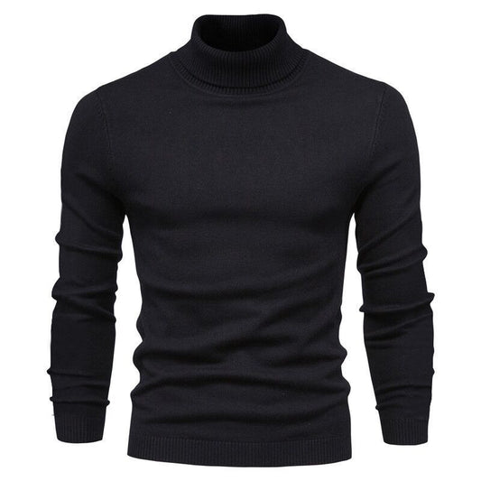 High Neck Knit Sweater for Men - Stylish and Comfortable Winter Wear