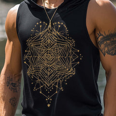 Men's Personalized Fashion Printed Hooded Tank Top MTA2674C2P