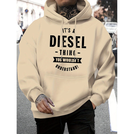Stylish Hoodie with Bold Graphic Print for Men