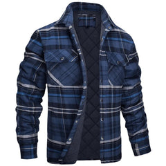 Plaid Quilted Jacket for Men - Stylish and Warm Winter Outerwear