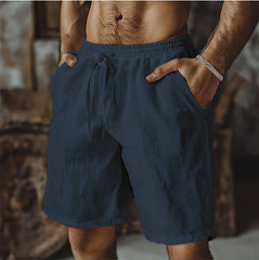 Men's Casual Drawstring Shorts with Side Pockets - Perfect for Summer Outings