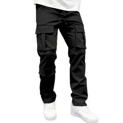 Men's Solid Color Casual Multi-Pocket Cargo Pants MTA0303D7X