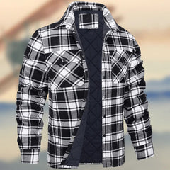 Plaid Quilted Jacket for Men - Stylish and Warm Winter Outerwear