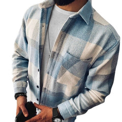 Stylish Plaid Button-Up Shirt for Men - Perfect for Casual and Semi-Formal Occasions