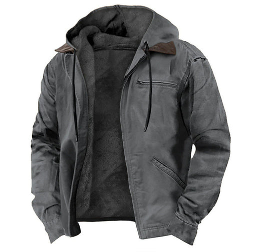 Winter Warmth Hooded Jacket with Faux Fur Lining - Perfect for Cold Weather Adventures