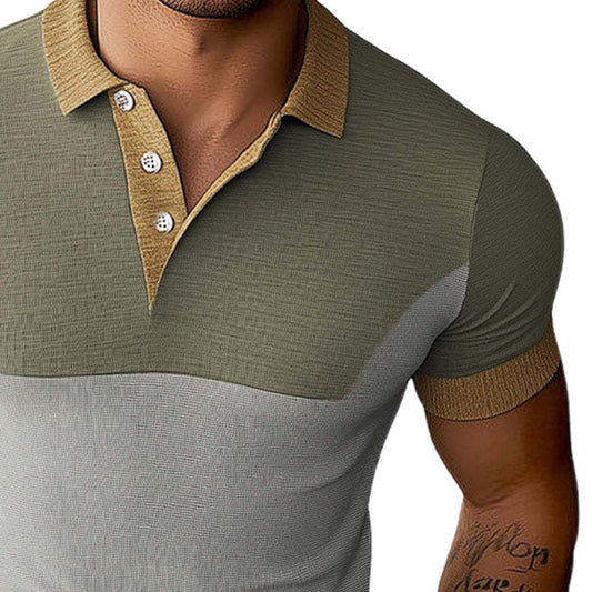 Men's Summer Skin Friendly And Comfortable Polo T-Shirt MTA2895C3U