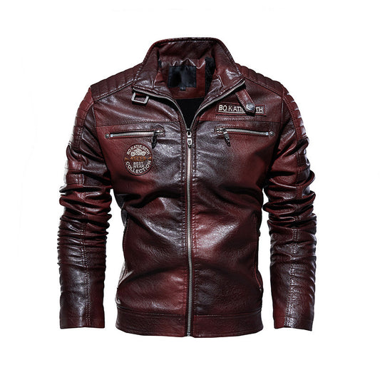 Stylish Men's Leather Jacket - Perfect for Casual and Biker Looks