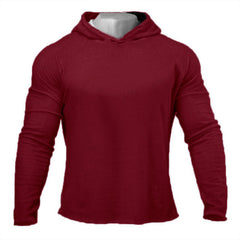 Men's Slim Fit Hooded Long Sleeve Top For Active Wear