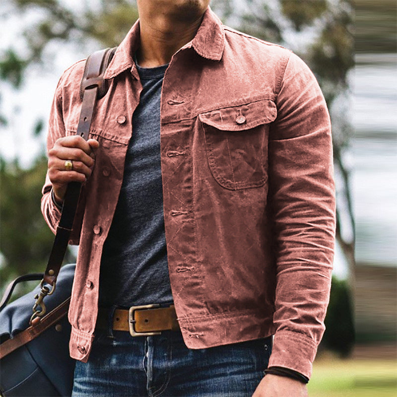 Stylish Men's Casual Jacket with Chest Pocket Design