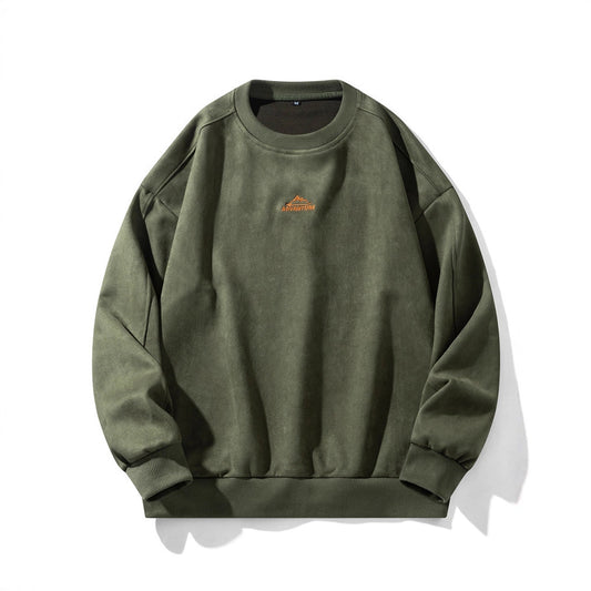 Olive Green Adventure Sweatshirt - Perfect For Casual And Outdoor Activities