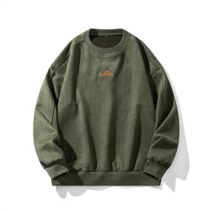 Olive Green Adventure Sweatshirt - Perfect For Casual And Outdoor Activities