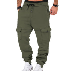 Men's Casual Cargo Jogger Pants With Adjustable Drawstring Waist
