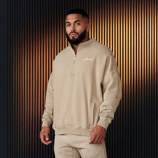 Stylish Half-Zip Sweatshirt for Men - Perfect for Casual and Sporty Looks