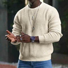 Classic Black Crew Neck Sweater For Men - Perfect For Casual And Formal Wear