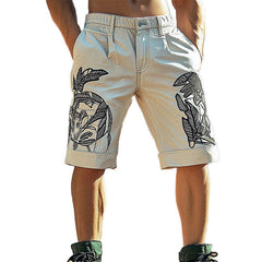 Men's Embroidered Blended Casual Shorts MTA1714C7P
