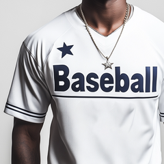 Men's Retro Casual Baseball Printed Round Neck Short Sleeve T-Shirt MTA2253C4TO