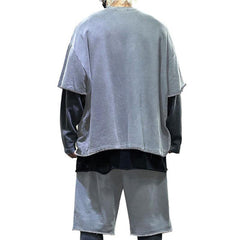 Men's Fashion Loose Short Sleeve T-shirt And Shorts Set 02514856Z
