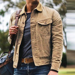 Stylish Men's Casual Jacket with Chest Pocket Design