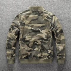 Camouflage Bomber Jacket - Perfect for Outdoor Adventures and Casual Wear