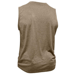 Men's Casual Cotton Blend Contrast Henley Neck Tank Top MTA2018C8X