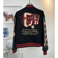 Stylish Embroidered Varsity Jacket for Men - Perfect for Casual and Sporty Looks