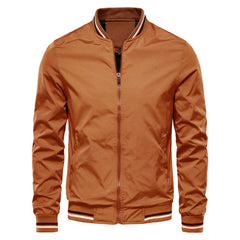 Men's Stylish Bomber Jacket with Contrast Trim for Casual Wear