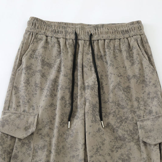 Camouflage Cargo Pants with Adjustable Drawstring Waist