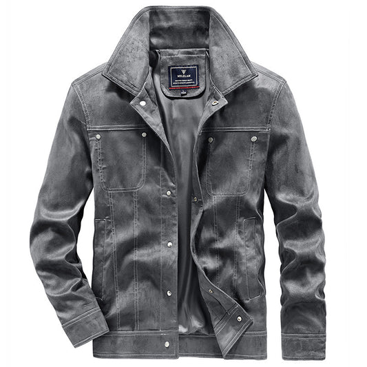 Stylish Men's Jacket with Multiple Pockets and Classic Design for All-Season Wear