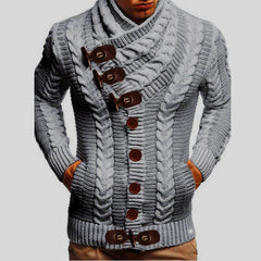 Stylish Cable Knit Cardigan Sweater for Men - Perfect for Casual and Formal Wear