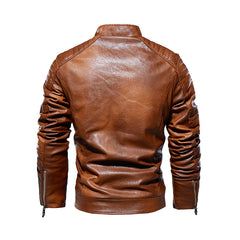 Stylish Men's Leather Jacket - Perfect for Casual and Biker Looks